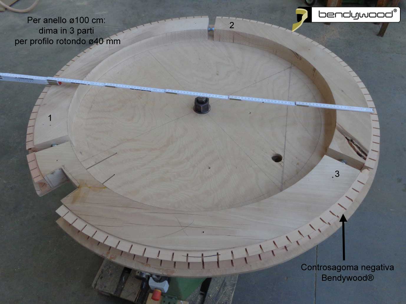 Dima in 3 parti - Lampadario in Bendywood®