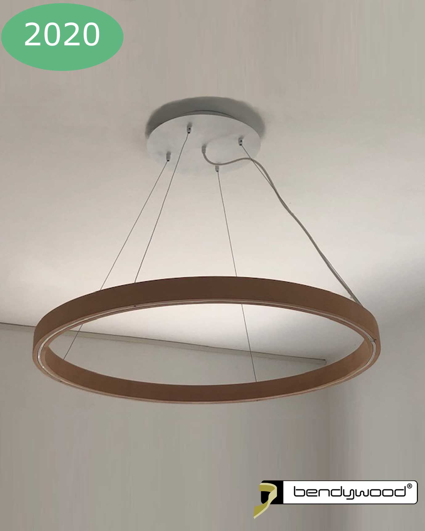 Wooden ring 50 cm in Bendywood® for pendant light