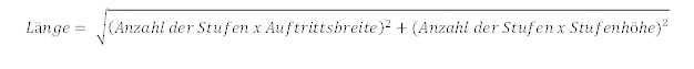 Formel zur Berechnung von Handlauflängen von Spindeltreppen